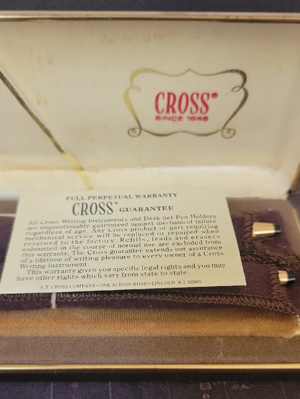 Cross Vintage Gold-Tone Pen & Pencil Set - Lifetime Mechanical Guarantee